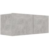 vidaXL 2-tlg. TV-Schrank-Set Betongrau Holzwerkstoff