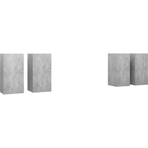 vidaXL TV-Schränke 4 Stk. Betongrau 30,5x30x60 cm Holzwerkstoff