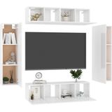 VidaXL 6-delige TV-meubelset Hoogglans Wit