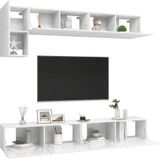vidaXL-5-delige-Tv-meubelset-spaanplaat-hoogglans-wit
