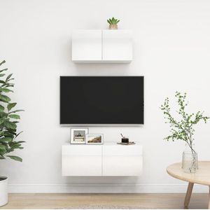 vidaXL-2-delige-Tv-meubelset-spaanplaat-hoogglans-wit