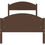 vidaXL-Bedframe-massief-grenenhout-donkerbruin-90x200-cm