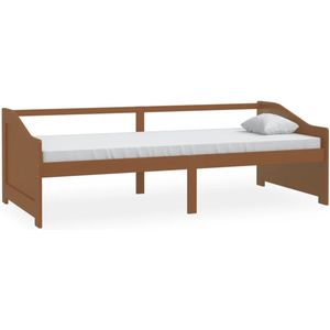 vidaXL - Bedbank - 3-zits - massief - grenenhout - honingbruin - 90x200 - cm