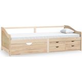 vidaXL Bedbank 3-zits met lades massief grenenhout 90x200 cm