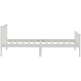 VidaXL Bedframe Massief Grenenhout Wit 100x200 cm