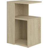 vidaXL - Bijzettafel - 36x30x56 - cm - bewerkt - hout - sonoma - eikenkleurig