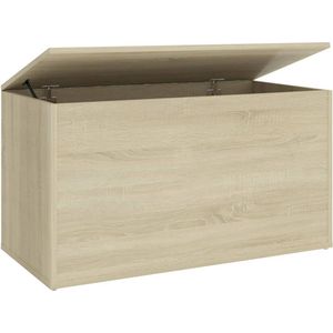 vidaXL - Opbergkist - Sonoma Eikenkleurig - 84x42x46 cm - Bewerkt Hout