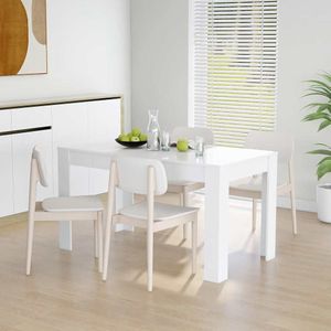 vidaXL - Eettafel - Wit - Bewerkt Hout - 140x74,5x76 cm