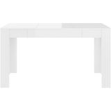 vidaXL-Eettafel-140x74,5x76-cm-spaanplaat-hoogglans-wit