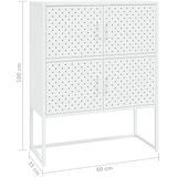 VidaXL Hoge Kast 80x35x100 cm Staal Wit