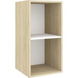 vidaXL 5-tlg. TV-Schrank-Set Weiß Sonoma-Eiche Holzwerkstoff
