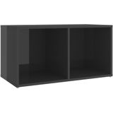 VidaXL TV-meubelen 2 st 72x35x36,5 cm - Spaanplaat Hoogglans Grijs