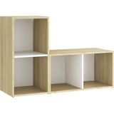 vidaXL-Tv-meubelen-2-st-72x35x36,5-cm-spaanplaat-wit-sonoma-eikenkleur