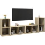 VidaXL TV-meubelen 4 st 72x35x36,5 cm Spaanplaat Sonoma Eikenkleurig