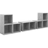 vidaXL-6-delige-Tv-meubelset-spaanplaat-betongrijs