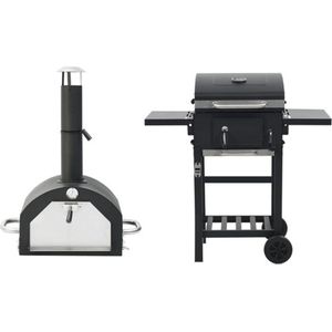 Pizzaoven - 3-in-1 - Vrijstaand - Staal - Ingebouwde Thermometer