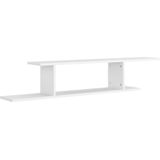 vidaXL TV-Wandregal Weiß 125x18x23 cm Holzwerkstoff
