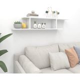 vidaXL TV-Wandregal Weiß 125x18x23 cm Holzwerkstoff