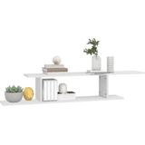 vidaXL TV-Wandregal Weiß 125x18x23 cm Holzwerkstoff