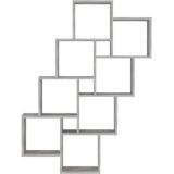 Kubus Wandschap - Betongrijs - Bewerkt Hout - 90x15x119 cm