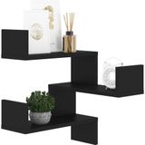 Vidaxl - Wand-Eckregal Schwarz 40x40x50 cm Holzwerkstoff