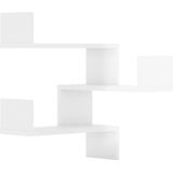Vidaxl - Wand-Eckregale 2 Stk. Hochglanz-Weiß 40x40x50 cm Holzwerkstoff