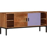 vidaXL-Tv-meubel-110x30x50-cm-massief-acaciahout-honingbruin-en-grijs