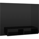 VidaXL TV-wandmeubel 120x23,5x90 cm Hoogglans Zwart