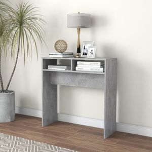 VidaXL Wandtafel 78x30x80 cm Spaanplaat Betongrijs