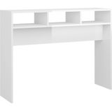 VidaXL Wandtafel 105x30x80 cm Hoogglans Wit - Moderne Spaanplaat