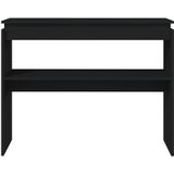 vidaXL Konsolentisch Schwarz 102x30x80 cm Holzwerkstoff
