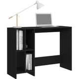 VidaXL Bureau 102,5x35x75 cm Spaanplaat Zwart