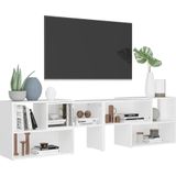 VidaXL TV-meubel 149x30x52 cm - Spaanplaat Wit