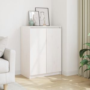 vidaXL Sideboard Weiß 60x36x84 cm Massivholz Kiefer