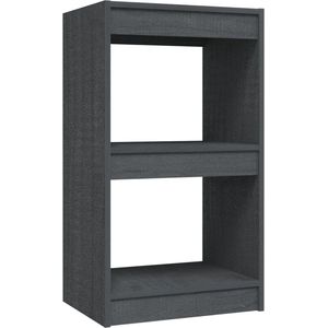 VidaXL Boekenkast 40x30x71,5 cm Massief Grenenhout Grijs