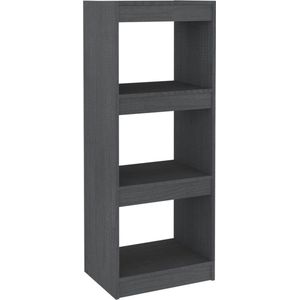 vidaXL-Boekenkast/kamerscherm-40x30x103,5-cm-massief-grenenhout-grijs