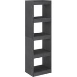 VidaXL Boekenkast/Kamerscherm 40x30x135,5 cm Grenenhout Grijs