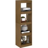 VidaXL Boekenkast/Kamerscherm 40x30x135,5 cm Grenenhout Honingbruin