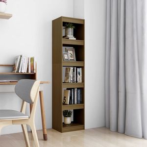 VidaXL Boekenkast/Kamerscherm 40x30x167,5 cm Grenenhout Honingbruin