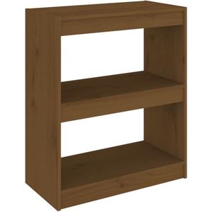 vidaXL Boekenkast/kamerscherm 60x30x71,5 cm grenenhout honingbruin