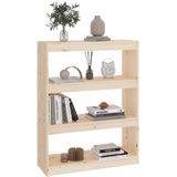 VidaXL Boekenkast/Kamerscherm 80x30x103,5 cm - Massief Grenenhout