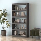 VidaXL Boekenkast/Kamerscherm 80x30x167,4 cm Massief Grenenhout Grijs