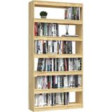 VidaXL Boekenkast/Kamerscherm 100x30x200 cm - Massief Grenenhout