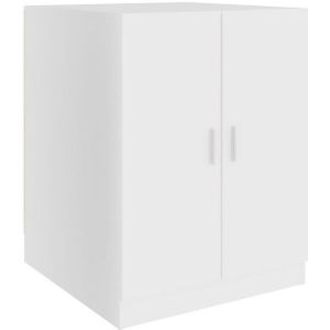 vidaXL Wasmachinekast - Wit - Bewerkt Hout - 71x71,5x91,5 cm