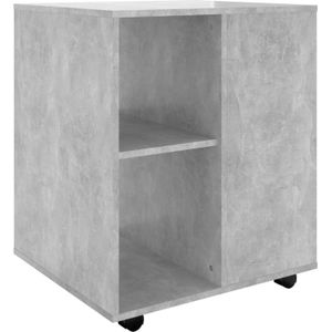 VidaXL Verrijdbare Kast 60x53x72 cm Spaanplaat Betongrijs