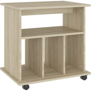 vidaXL Kast verrijdbaar 60x45x60 cm spaanplaat sonoma eikenkleurig