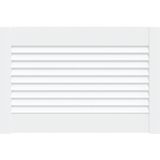 vidaXL Kastdeur - Lamellen - Wit - Massief Grenenhout - 39,5x59,4 cm