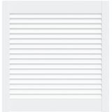 vidaXL Kastdeur - Lamellen - Wit - Massief Grenenhout - 61,5x59,4 cm