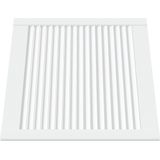 vidaXL Kastdeur - Lamellen - Wit - Massief Grenenhout - 61,5x59,4 cm