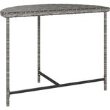 VidaXL Tuintafel 100x50x75 cm Poly Rattan Grijs